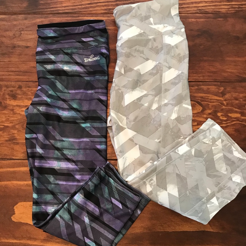 2 Workout Capri Style Pants - Size S
